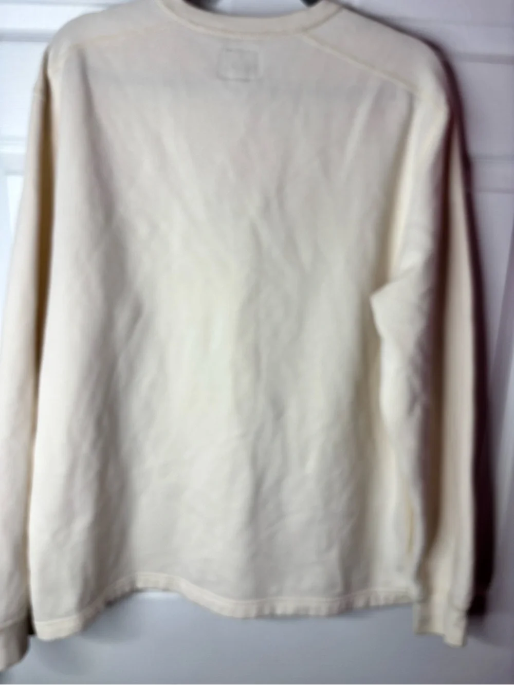 J. Crew Men's Long-Sleeve Henley in Off-White Cream